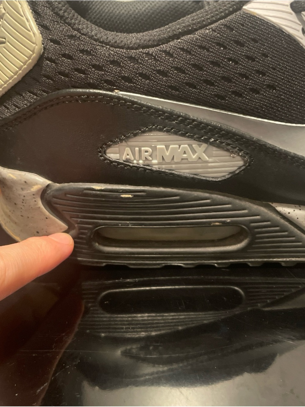Nike Men’s Air Max 90 Black Size 10.5 - Picture 6 of 8